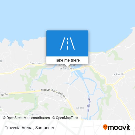 Travesía Arenal map