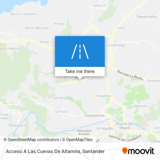 Acceso A Las Cuevas De Altamira map