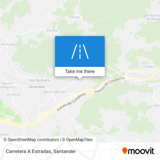 Carretera A Estradas map