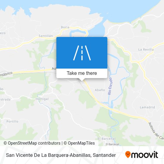 San Vicente De La Barquera-Abanillas map