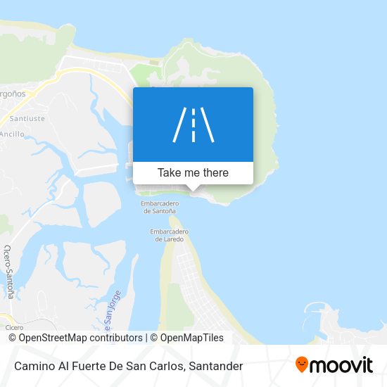 Camino Al Fuerte De San Carlos map