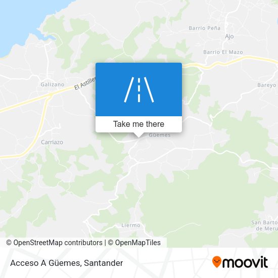 Acceso A Güemes map