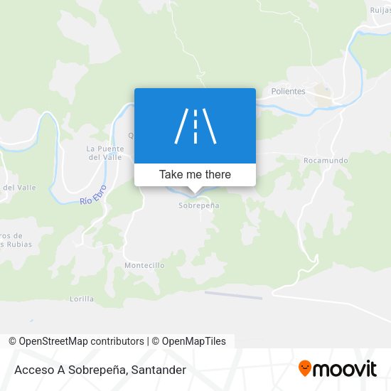 Acceso A Sobrepeña map