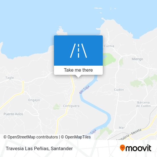 Travesia Las Peñias map
