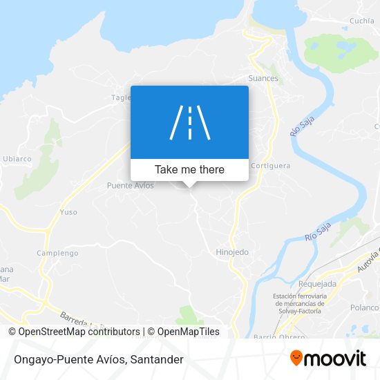 Ongayo-Puente Avíos map