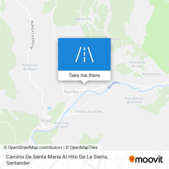 Camino De Santa María Al Hito De La Sierra map