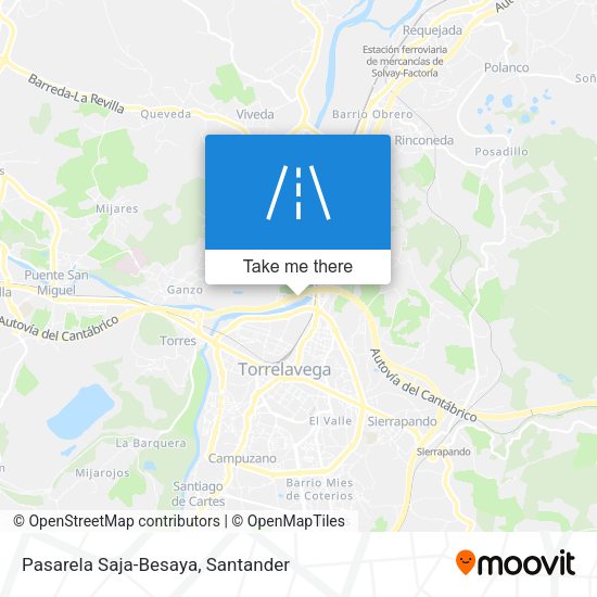 Pasarela Saja-Besaya map