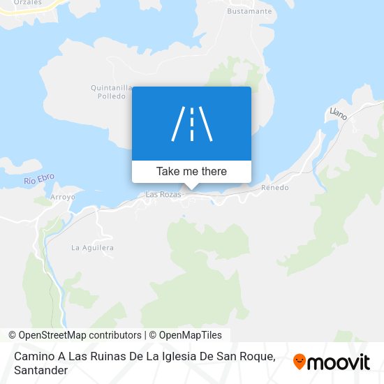 Camino A Las Ruinas De La Iglesia De San Roque map