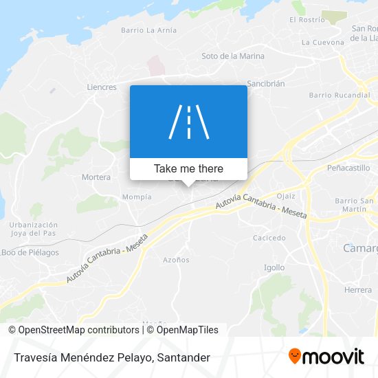 Travesía Menéndez Pelayo map