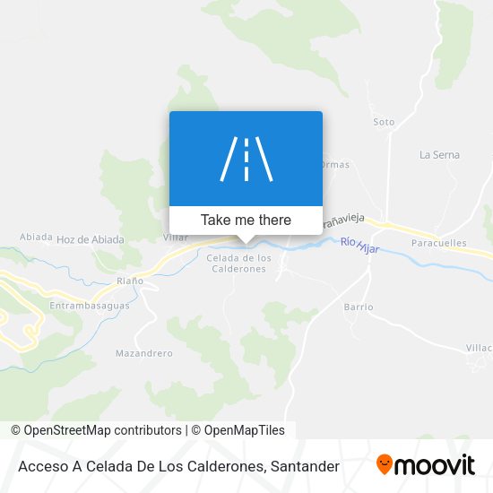 Acceso A Celada De Los Calderones map