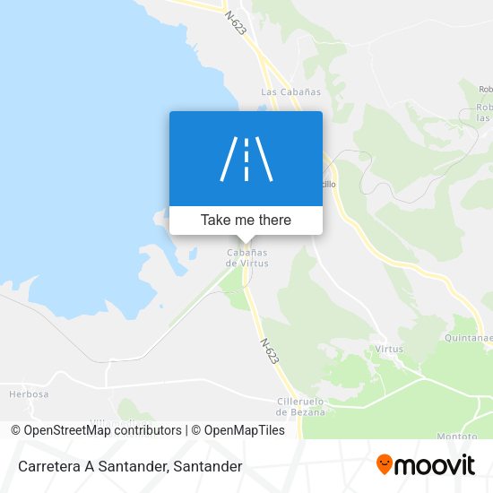 Carretera A Santander map