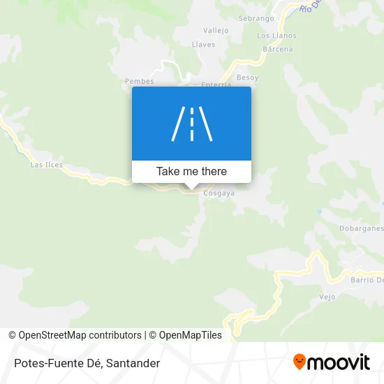 Potes-Fuente Dé map