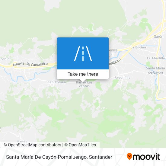 Santa María De Cayón-Pomaluengo map