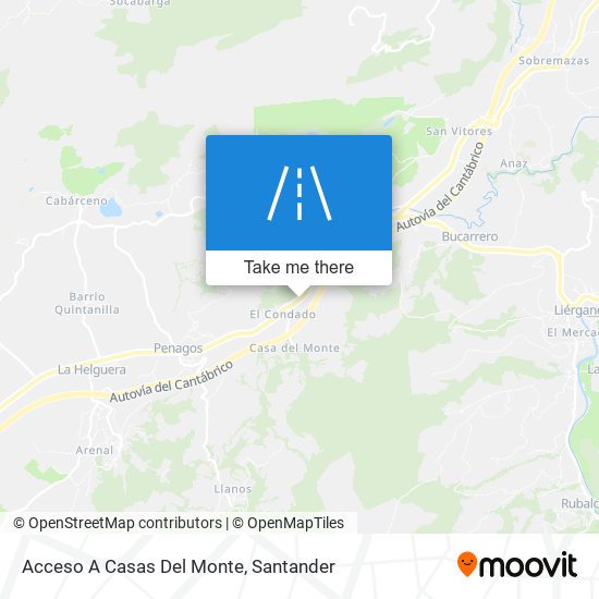 mapa Acceso A Casas Del Monte