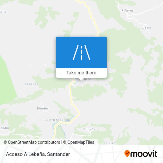 Acceso A Lebeña map