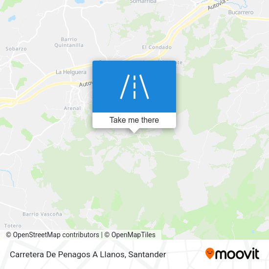 Carretera De Penagos A Llanos map