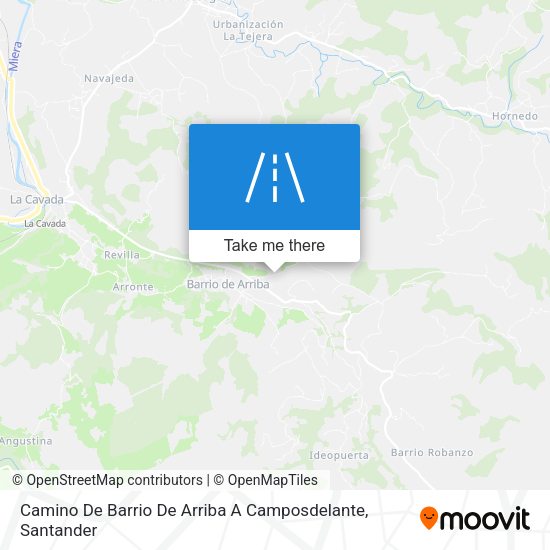 Camino De Barrio De Arriba A Camposdelante map