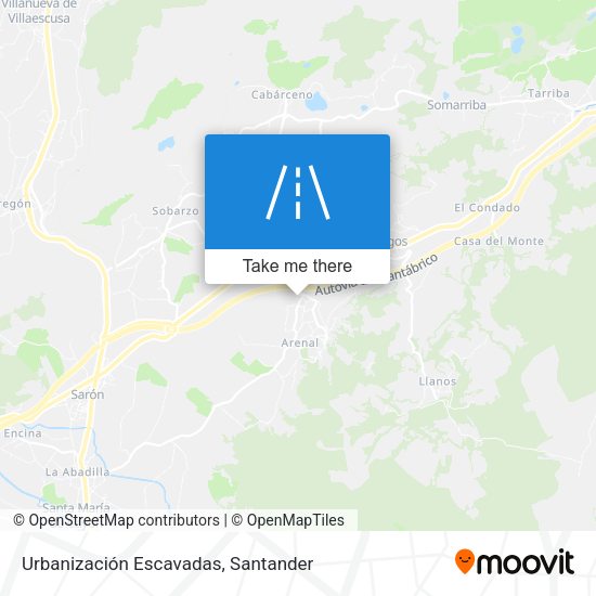 Urbanización Escavadas map