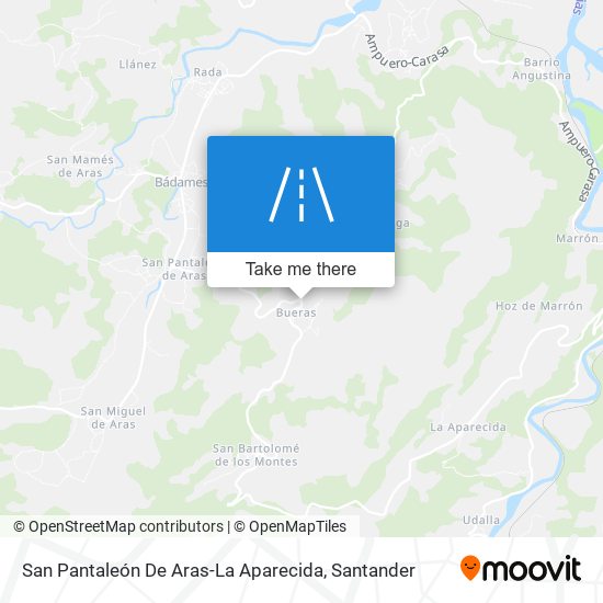 San Pantaleón De Aras-La Aparecida map