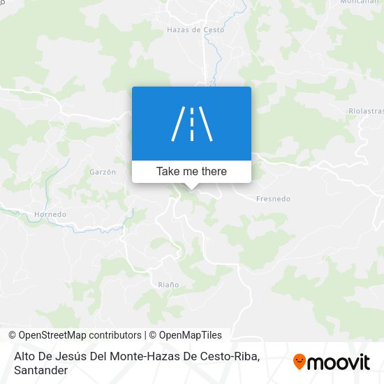 Alto De Jesús Del Monte-Hazas De Cesto-Riba map
