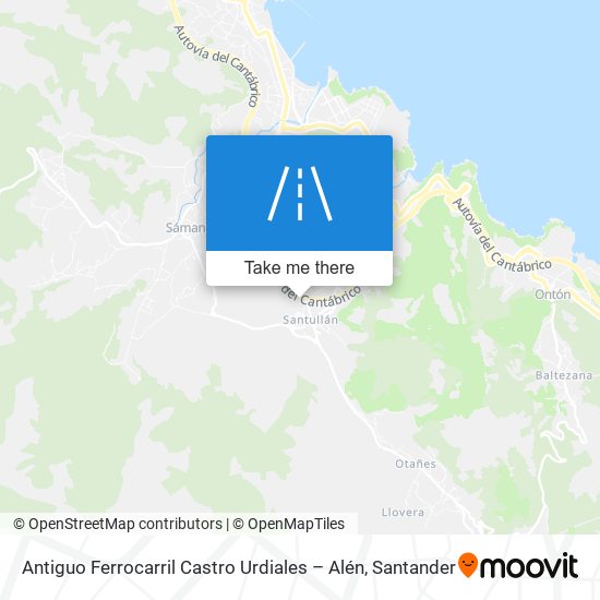 mapa Antiguo Ferrocarril Castro Urdiales – Alén