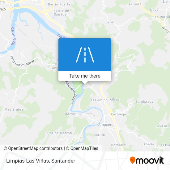 Limpias-Las Viñas map