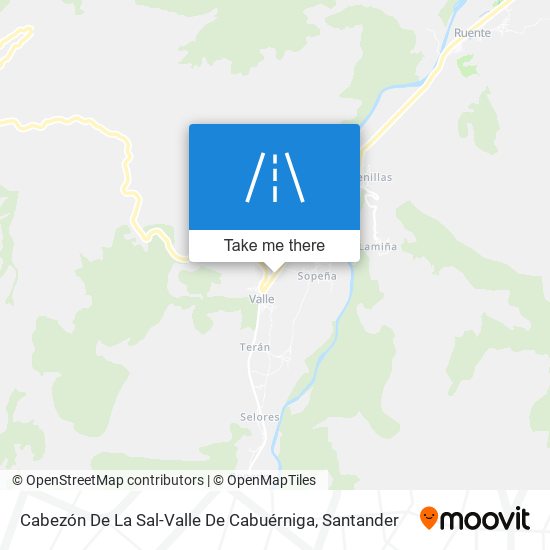 mapa Cabezón De La Sal-Valle De Cabuérniga