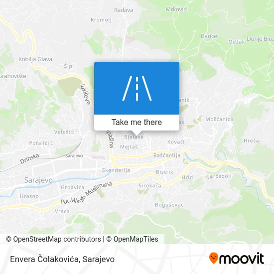 Envera Čolakovića map