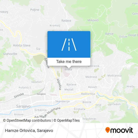 Hamze Orlovića map