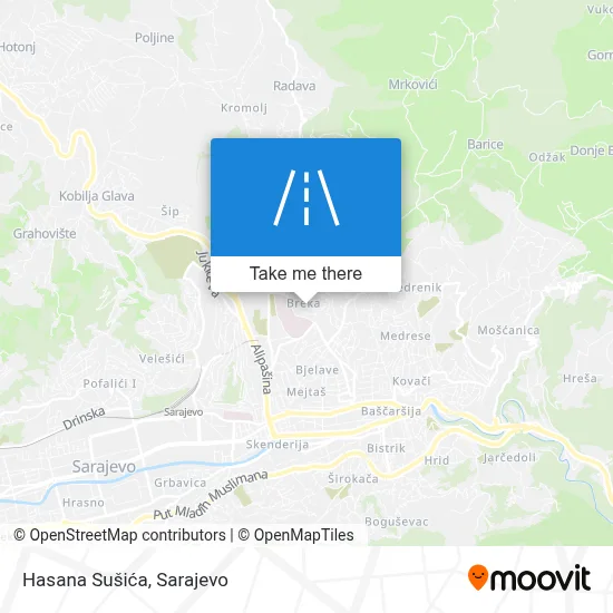 Hasana Sušića map