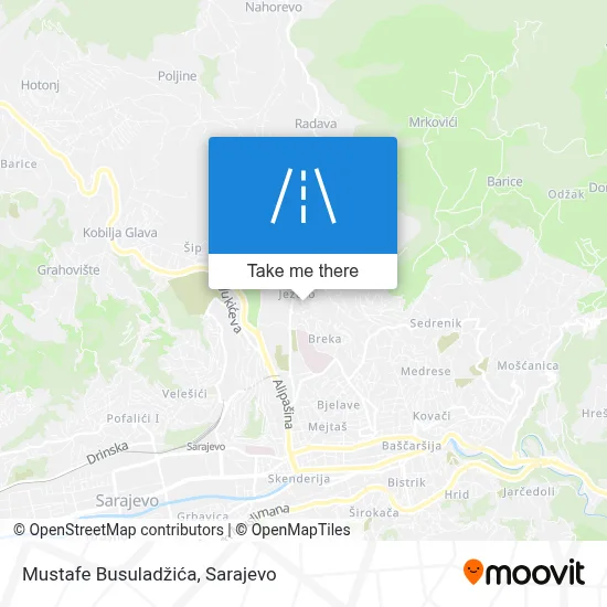 Mustafe Busuladžića map
