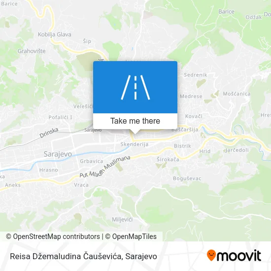 Reisa Džemaludina Čauševića map