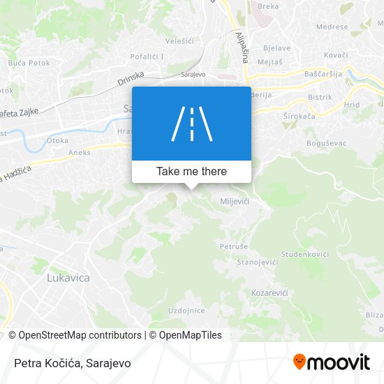 Petra Kočića map
