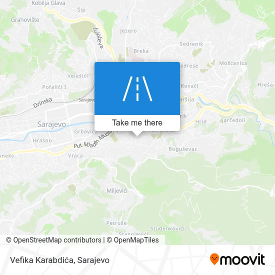 Vefika Karabdića map