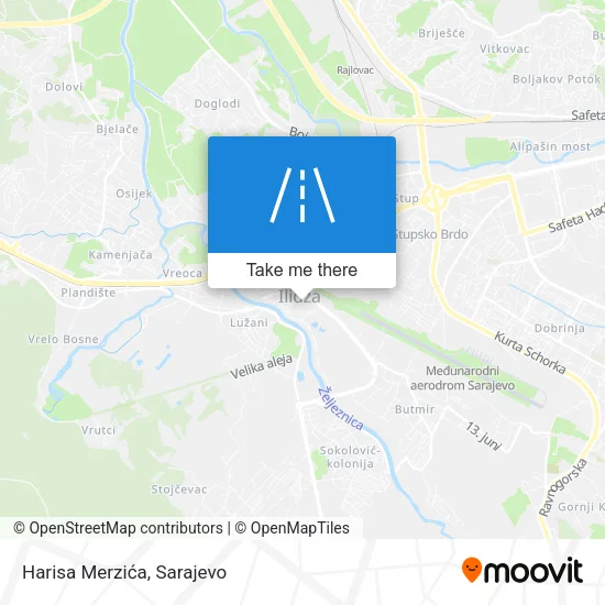Harisa Merzića map