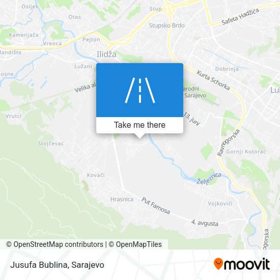 Jusufa Bublina map