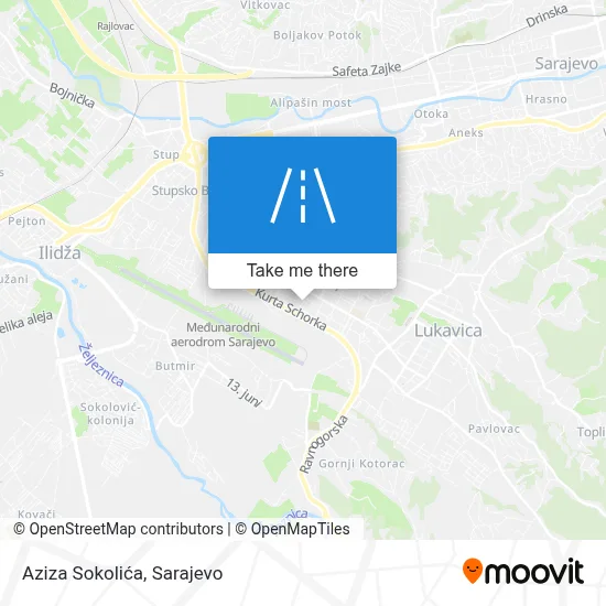 Aziza Sokolića map