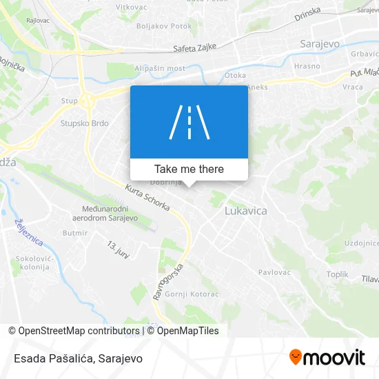 Esada Pašalića map