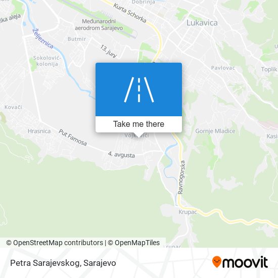 Petra Sarajevskog map