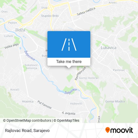 Rajlovac Road map