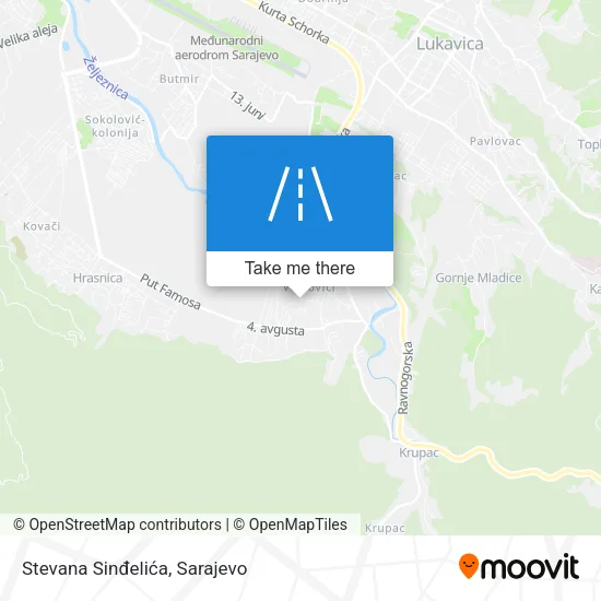 Stevana Sinđelića map
