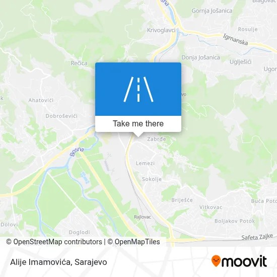 Alije Imamovića map