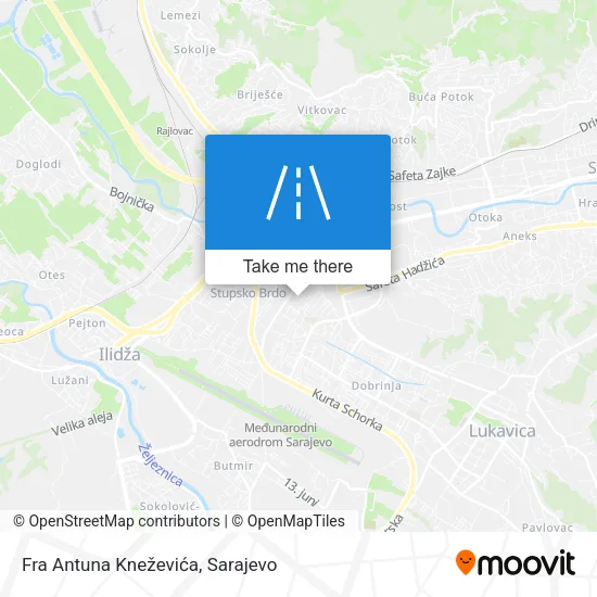 Fra Antuna Kneževića map