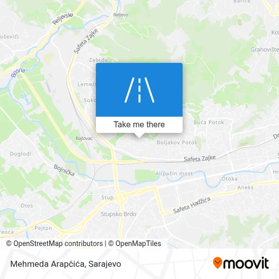 Mehmeda Arapčića map
