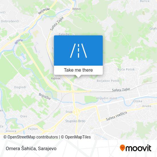 Omera Šahića map