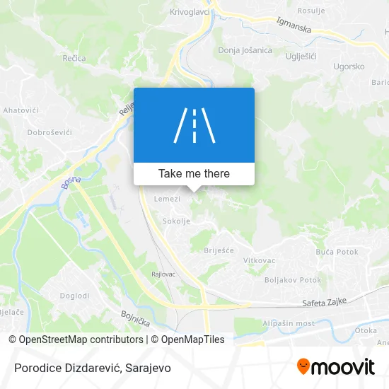 Porodice Dizdarević map