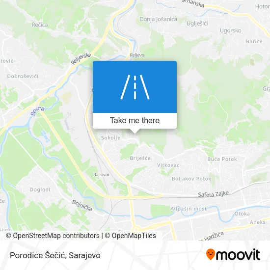 Porodice Šečić map