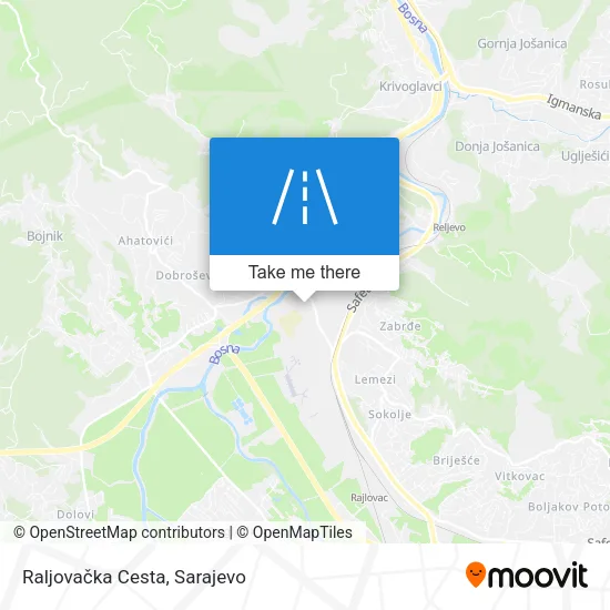 Raljovačka Cesta map