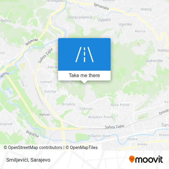 Smiljevići map