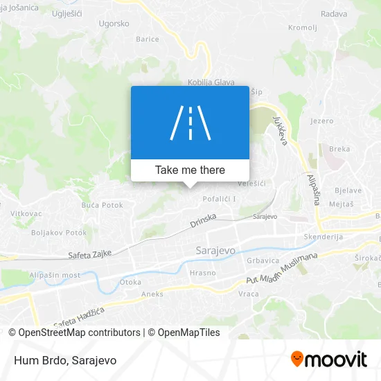 Hum Brdo mapa